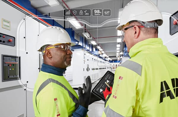 Perspective of an electrical switchgear room