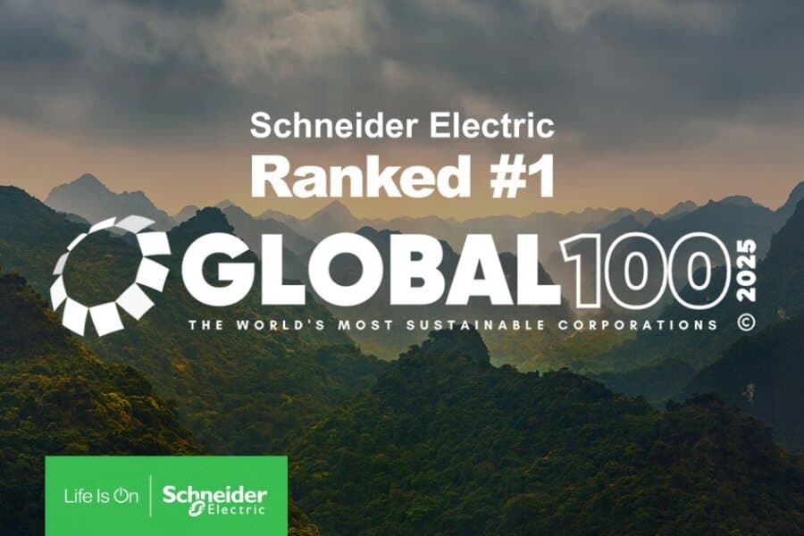 Schneider Electric wurde erneut durch Corporate Knights als das nachhaltigste Unternehmen der Welt ausgezeichnet.