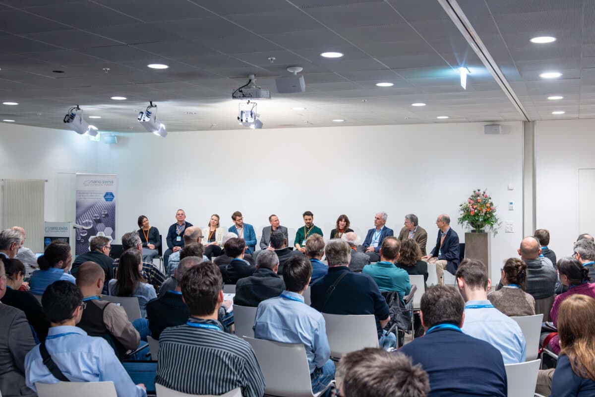 Workshop «PFAS in der industriellen Anwendung − wie weiter?» − am abschliessenden Podium diskutierten Industrie und Forschung das komplexe Thema mit Veranstaltern und Publikum.