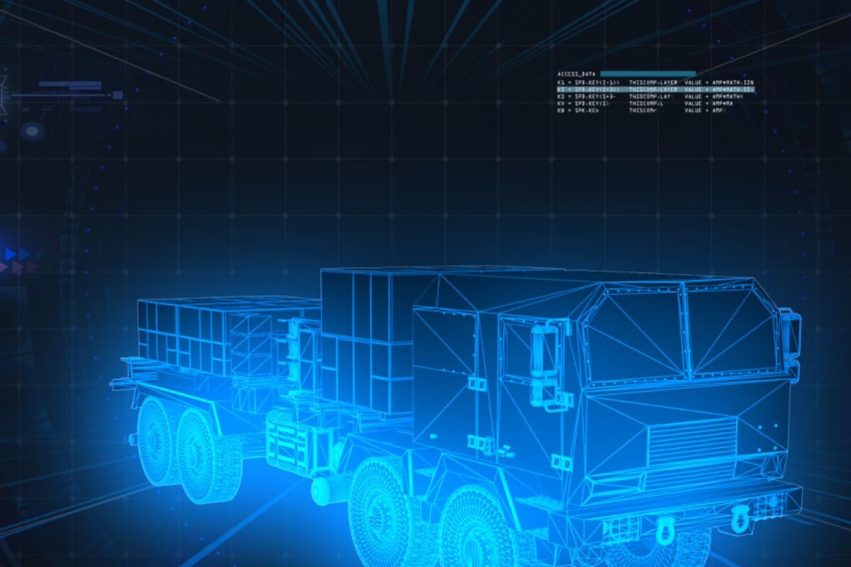 Digitale Darstellung eines LKW